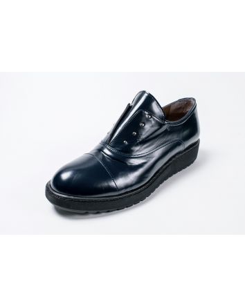scarpe donna in pelle blu