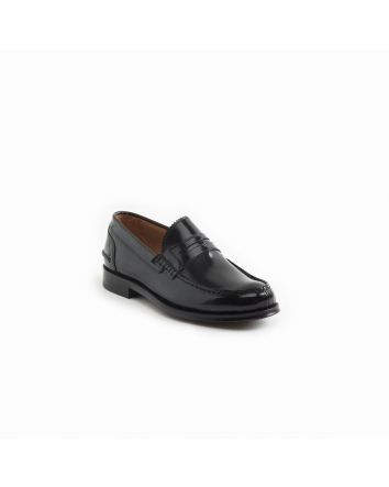 MOCASSINO FIRENZE SPAZZOLATO NERO