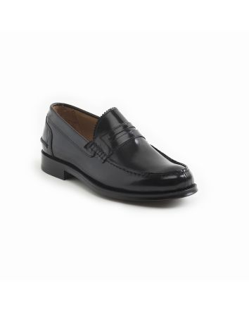 MOCASSINO FIRENZE SPAZZOLATO NERO
