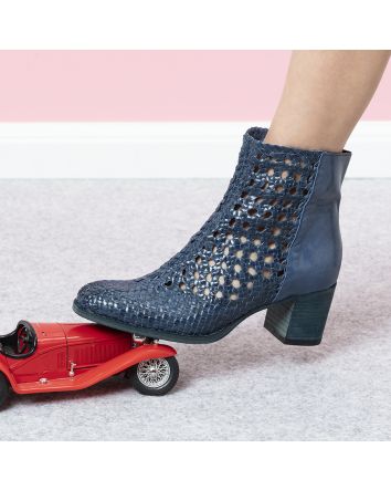 STIVALETTO INTRECCIATO CARONIA BLU