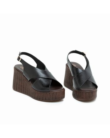 SANDALO FIUMICINO NERO