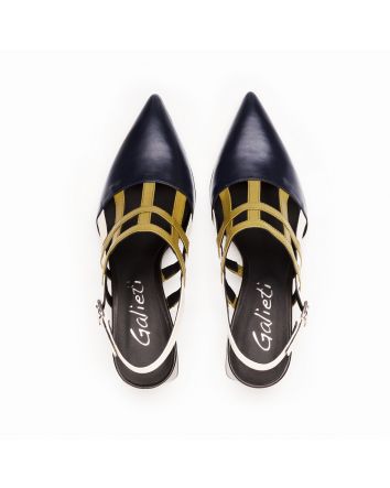 SLINGBACK GARLATE NERO-VERDE