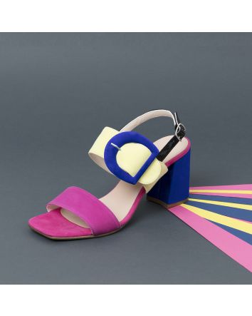 SANDALO IN PELLE MULTICOLOR MADE IN ITALY