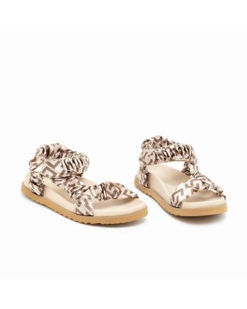 SANDALO FUSBET MARINO BEIGE-TAUPE