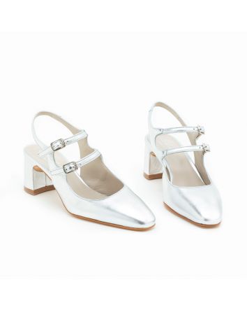 SLINGBACK MOLFETTA ARGENTO