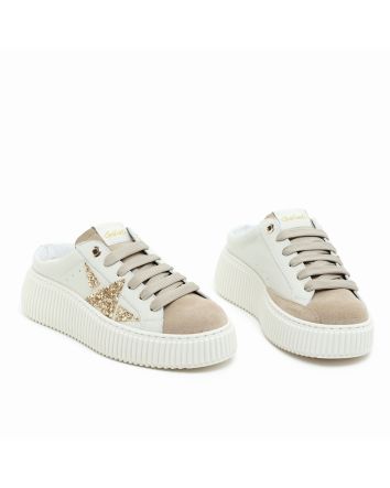 SABOT SNEAKER PIACENZA GLITTER ORO