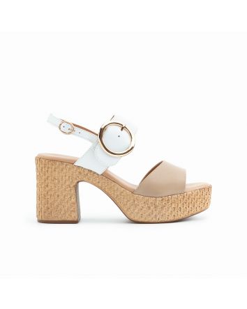 SANDALO RIVABELLA BIANCO E BEIGE
