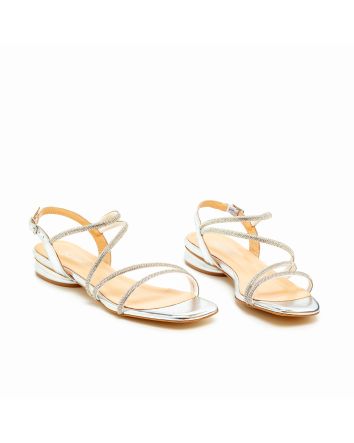 SANDALO VARESE STRASS ARGENTO