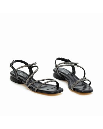 SANDALO VARASE STRASS NERO