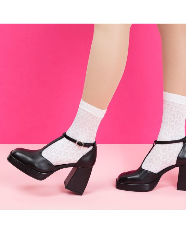 Scarpe t bar nere top